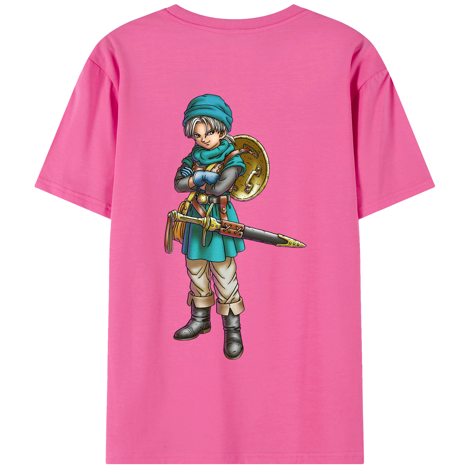 （画像用） ドラゴンクエスト Doragon Kuesuto Dragon Quest レディース半袖Tシャツ(バックプリント)